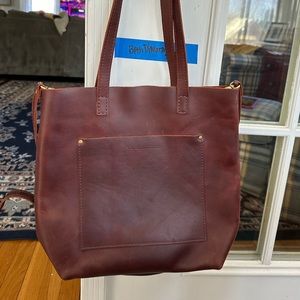 Portland leather goods full size crossbody cognac